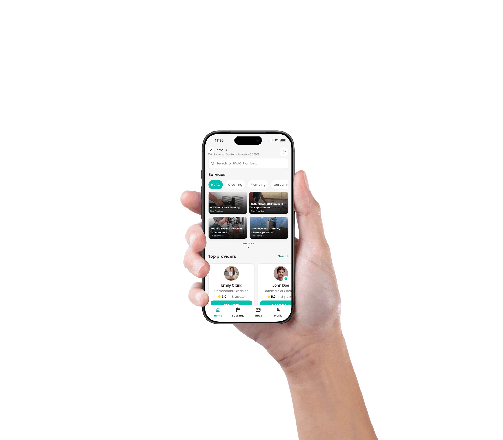 SMBXChange app shown on a phone held in a hand